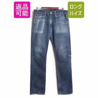 ラルフローレン(Ralph Lauren)のヴィンテージ 加工 ポロ ラルフローレン デニム パンツ メンズ 32 32 / ジーンズ ジーパン スリム ストレート ヒゲ アタリ ダメージ 濃紺(デニム/ジーンズ)