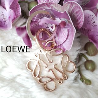 ロエベ(LOEWE)のLOEWE アナグラム キーリング ゴールド(キーホルダー)