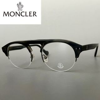 MONCLER - モンクレール メガネ メンズ レディース アジアンフィット グレー セミリム 灰