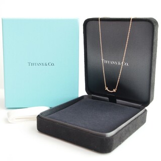 Tiffany & Co. - ティファニー Tスマイル ミニ ペンダント ネックレス ダイヤモンド K18