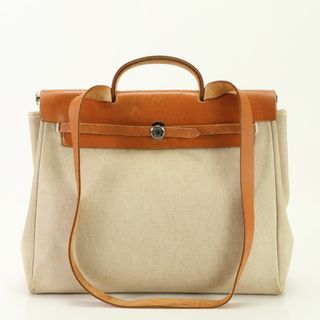 エルメス(Hermes)のエルメス □D 刻印 エールバッグ MM トワル アッシュ レザー 2WAY ショルダーバッグ 斜め掛け トート A4 メンズ MMT D15-8(ショルダーバッグ)