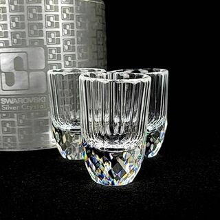 スワロフスキー(SWAROVSKI)の△美品 ◆ スワロフスキー　クリスタル　ショットグラス　3客　箱つき(グラス/カップ)