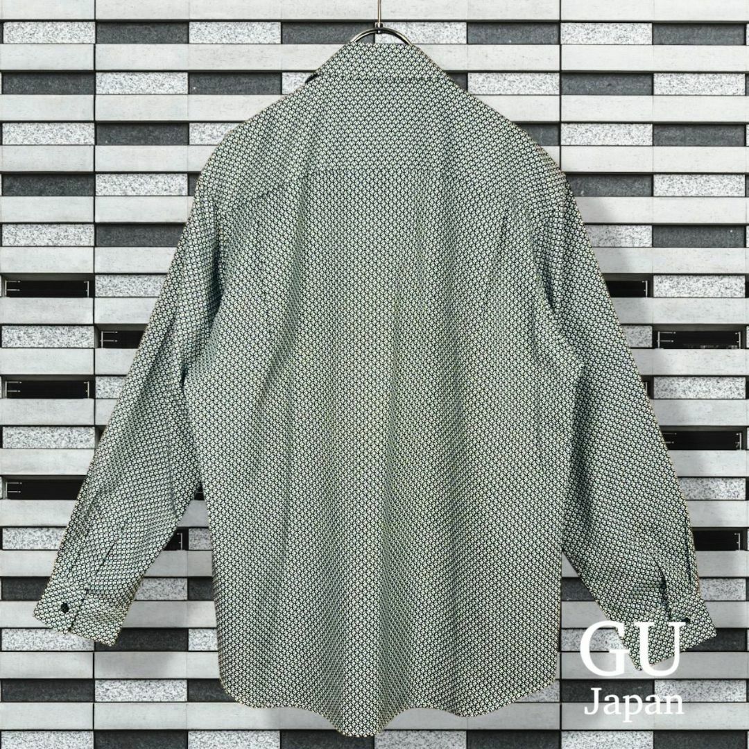 GU - 【ジーユー】GU 長袖シャツ 幾何学模様 ブラック 美品 GU - 【ジーユー】GU 長袖シャツ 幾何学模様 ブラック 美品