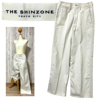シンゾーン(Shinzone)の【THE SHINZONE】カットオフ センタープレスワイドパンツ ３４ Ｍ相当(カジュアルパンツ)