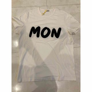 モンクレール(MONCLER)のLサイズ】MONCLER Tシャツ パイル生地　モンクレール 半袖　ホワイト(Tシャツ/カットソー(半袖/袖なし))