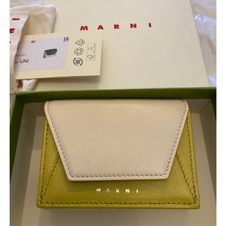 マルニ MARNI 三つ折り財布 トリフォールドウォレット　ライム　グリーン