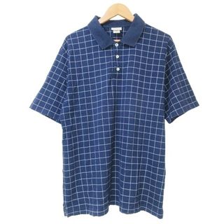 エルエルビーン(L.L.Bean)のエルエルビーン ポロシャツ 半袖 アウトドアウエア M 紺 白 IBO53(ポロシャツ)