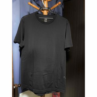 ユニクロ(UNIQLO)のユニクロ ドライEXクルーネックTシャツ 半袖  黒 ブラック XL LL(Tシャツ/カットソー(半袖/袖なし))