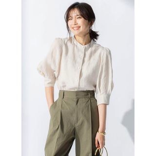 23区 LIBECO パフスリーブ ブラウス リベコ　リネン ¥18,920