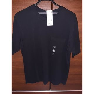 ユニクロ(UNIQLO)のユニクロ　無地　ポケツキTシャツ　黒　サイズS(Tシャツ/カットソー(半袖/袖なし))