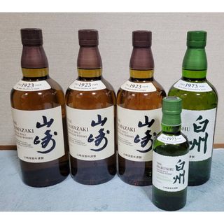 サントリー(サントリー)のサントリー山崎NV×3本　白州NV×1本　白州180ml×1本(ウイスキー)