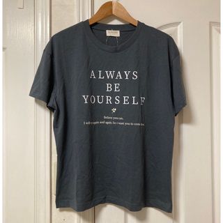 シマムラ(しまむら)のしまむら新品ロゴTシャツL濃灰(Tシャツ(半袖/袖なし))