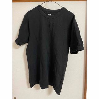 【USED】ユニクロ Tシャツ 黒 Lサイズ(Tシャツ/カットソー(半袖/袖なし))