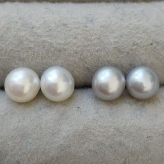 250 淡水真珠 小さめピアス ミニ 2色セット 本真珠 アレルギー対応(ピアス)