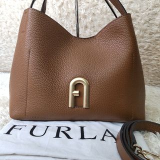 Furla - 美品 フルラ プリムラ 2wayショルダーバッグ シボ革 レザー アーチロゴ金具