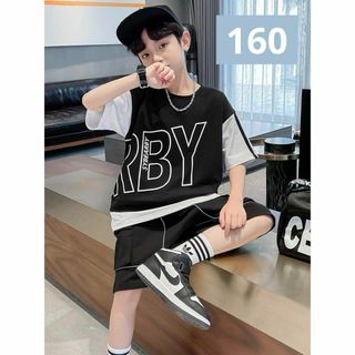 男の子　レイヤードセットアップ　160(Tシャツ/カットソー)