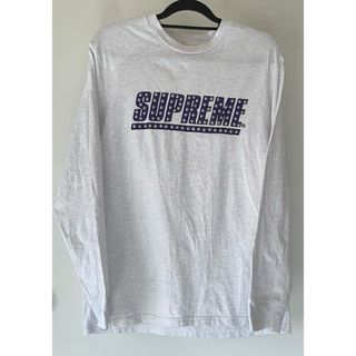 Supreme - supreme studded L/S TOP Ash Grey Mサイズ