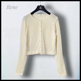 René - 【Rene】 ウールカーディガン ショートカーディガン 34