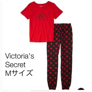 ヴィクトリアズシークレット(Victoria's Secret)の可愛いハート柄💙ルームウェア  パジャマセット VS Mサイズ　新品(パジャマ)