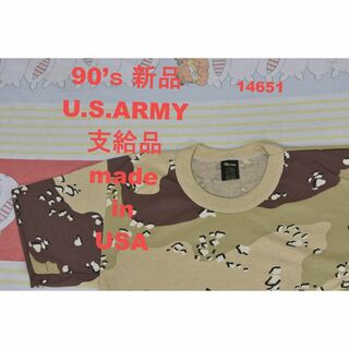 ミリタリー(MILITARY)の米軍 支給品 新品 90’ｓ Tシャツ USA製 実物 チョコチップ 迷彩(Tシャツ/カットソー(半袖/袖なし))