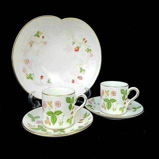 ウェッジウッド(WEDGWOOD)の●美品 ◆ ウェッジウッド　ワイルドストロベリー　カップ&ソーサー　2客　ボウル(グラス/カップ)