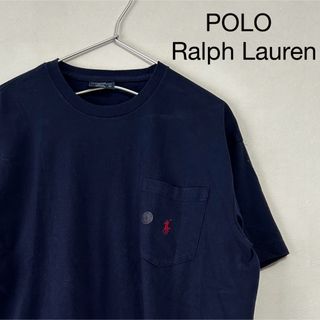 ラルフローレン(Ralph Lauren)の新品 90s POLO Ralph Lauren ポケットTシャツ ポケT 紺(Tシャツ/カットソー(半袖/袖なし))