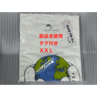 ユニクロ(UNIQLO)の新品☆UNIQLO×KAWSユニクロ×カウズPEACE FOR ALL XXL(Tシャツ/カットソー(半袖/袖なし))