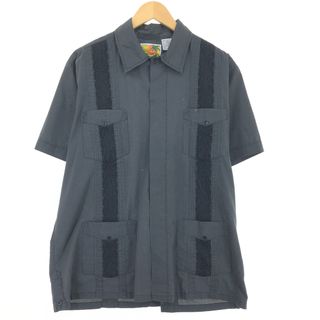 古着 GUAYABERA 半袖 メキシカンシャツ キューバシャツ メンズL /eaa452539(シャツ)