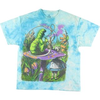 古着 リキッドブルー LIQUID BLUE Alice in Wonderland アリス アリスインワンダーランド ダイダイ 映画 ムービーTシャツ メンズXL /eaa410197(Tシャツ/カットソー(半袖/袖なし))