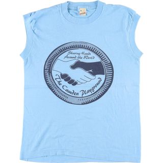 スクリーンスターズ(SCREEN STARS)の古着 80年代 スクリーンスターズ SCREEN STARS ノースリーブ プリントTシャツ USA製 メンズM ヴィンテージ /eaa430302(Tシャツ/カットソー(半袖/袖なし))