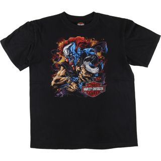 ハーレーダビッドソン(Harley Davidson)の古着 ハーレーダビッドソン Harley-Davidson モーターサイクル バイクTシャツ メンズL /eaa432085(Tシャツ/カットソー(半袖/袖なし))