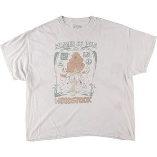 古着 Diety cotton WOODSTOCK ウッドストックフェスティバル プリントTシャツ メンズXXL /eaa432292(Tシャツ/カットソー(半袖/袖なし))