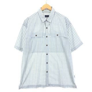 パタゴニア(patagonia)の古着 00年代 パタゴニア Patagonia 52168 半袖 コットン チェックシャツ メンズXL /eaa452441(シャツ)