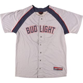 ジャンスポーツ(JANSPORT)の古着 ジャンスポーツ JANSPORT BUD LIGHT バドライト ゲームシャツ ベースボールシャツ メンズL /eaa452075(Tシャツ/カットソー(半袖/袖なし))