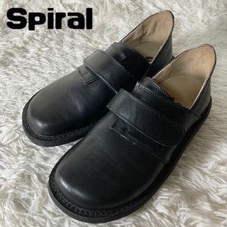 極美品 Spiral ワンベルト レザースリッポン ローファー 361/2(ローファー/革靴)