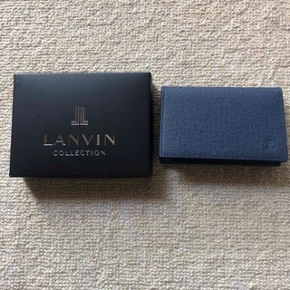 ランバンコレクション(LANVIN COLLECTION)の【未使用】LANVIN Collection名刺入れ ブルー メンズ(名刺入れ/定期入れ)