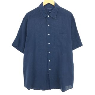 ブルックスブラザース(Brooks Brothers)の古着 ブルックスブラザーズ Brooks Brothers 半袖 リネンシャツ メンズL /eaa452411(シャツ)