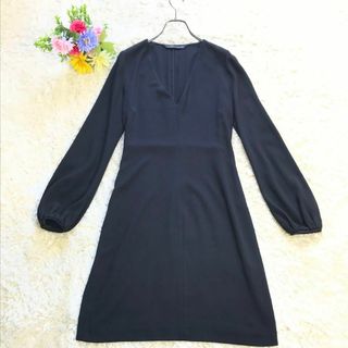 ザラ(ZARA)の美品　ZARA WOMAN【Ｍ★ブラック】ひざ丈ワンピース　Aライン　フォーマル(ひざ丈ワンピース)