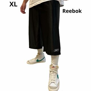 リーボック(Reebok)のReebok リーボック パンツ 膝丈下 ビックサイズ ブラック  光沢 XL(ショートパンツ)