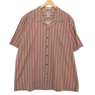 エルエルビーン(L.L.Bean)の古着 00年代 エルエルビーン L.L.Bean TRADITIONAL FIT 総柄 半袖 オープンカラー コットンシャツ ボックスシャツ メンズXL /eaa451948(シャツ)