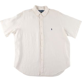 ラルフローレン(Ralph Lauren)の古着 ラルフローレン Ralph Lauren CLASSIC FIT 半袖 リネンシャツ メンズXXL /eaa452409(シャツ)