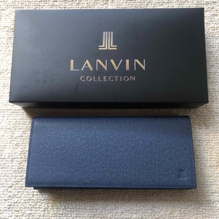 ランバンコレクション(LANVIN COLLECTION)の【未使用】LANVIN Collection 長財布 メンズ ブルー(長財布)