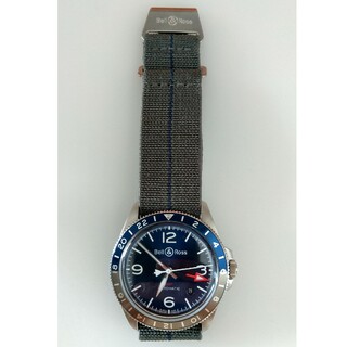 ベルアンドロス(Bell & Ross)の【正規販売店購入】ベル&ロス BR V2-93 GMT ブルー(腕時計(アナログ))