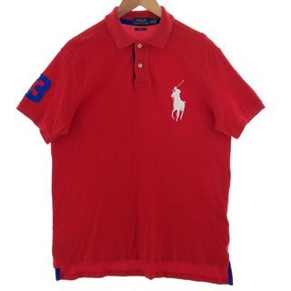 ラルフローレン(Ralph Lauren)の古着 ラルフローレン Ralph Lauren POLO RALPH LAUREN CUSTOM FIT ビッグポニー 半袖 ポロシャツ メンズL /eaa381673(ポロシャツ)