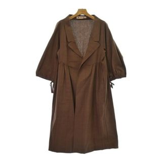 マルニ(Marni)のMARNI マルニ コート（その他） 38(S位) 茶x白(チェック) 【古着】【中古】(その他)