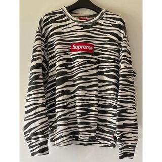 Supreme - supreme Box Logo Crewneck Zebra Mサイズ