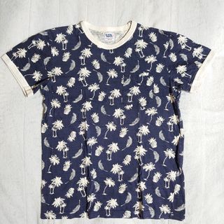 フェローズ(PHERROW'S)のフェローズ PHPT1 Tシャツ ネイビー 総柄 M(Tシャツ/カットソー(半袖/袖なし))