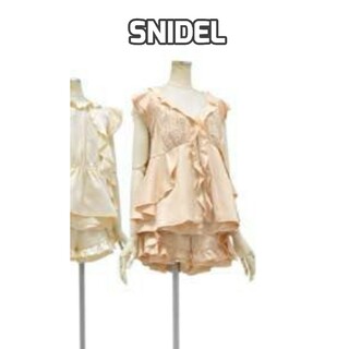 SNIDEL - 新品未使用　スナイデル　サテンエンブロイダリーフリルセットアップ　ピンク　F