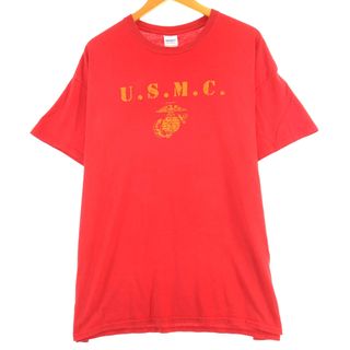 古着 ギルダン GILDAN U.S.MC アメリカ海兵隊 ミリタリープリントTシャツ メンズXL /eaa313967(Tシャツ/カットソー(半袖/袖なし))