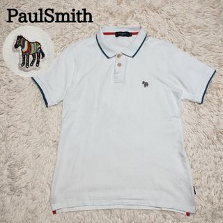 ポールスミス(Paul Smith)のPaulSmith　ポールスミス　ポロシャツ　シマウマ　マルチカラー　M　白(ポロシャツ)